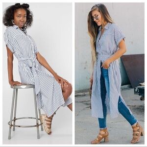 EN Creme Striped Dress